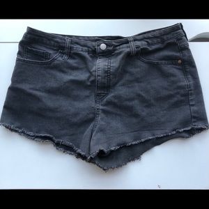 Black Denim Shorts